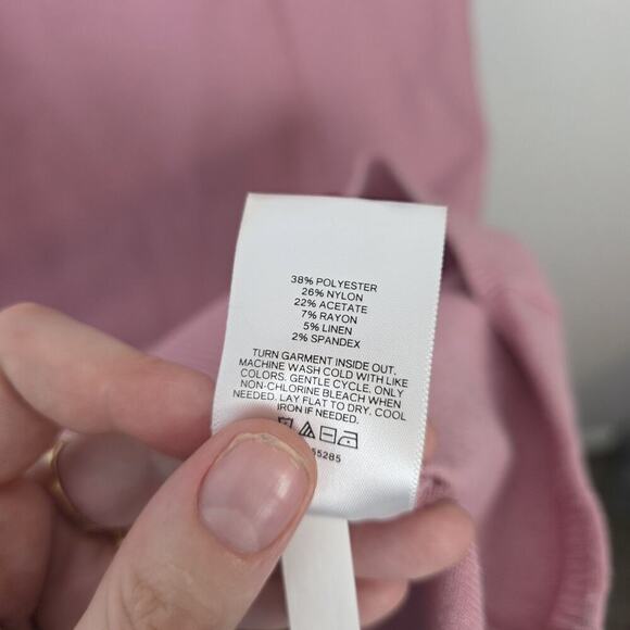 Express Pink Sweater Sheath Fitted Sleeveless Girly Midi Dress Size Medium - Picture 7 of 9